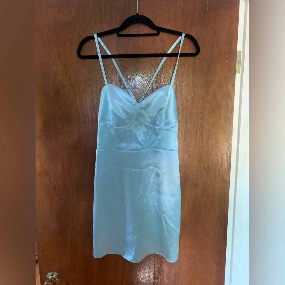 Light Blue Silky Dress Size M